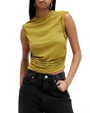 Allsaints West Rolled Sleeve Slim Fit Tank Top In Golden