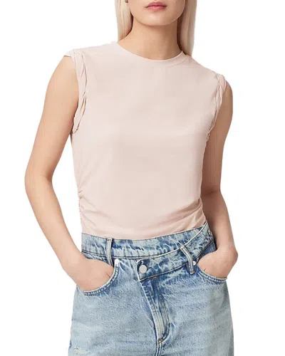 Allsaints West Side Ruched Tank In Pink