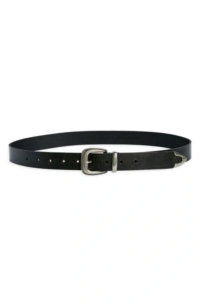 Allsaints western leather belt black/antique nickel small AllSaints Matilde Western Leather Bag Belt in Black | Lyst main image 4