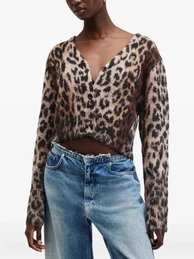 ALLSAINTS WICK LEX LEOPARD-PRINT CARDIGAN