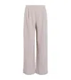 Allsaints Womens Greige Brown Aleida Wide-leg Mid-rise Recycled Polyester-blend Trousers In Brown