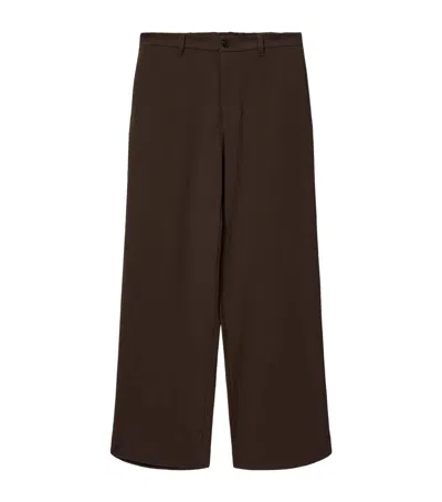 Allsaints Wide-leg Halla Trousers In Brown
