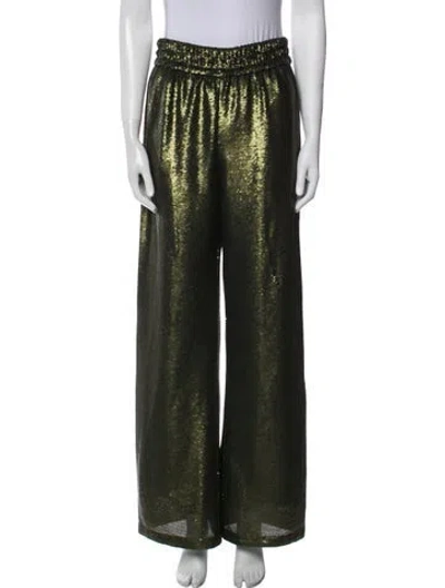 Pre-owned Allsaints Wide Leg Pants In Green