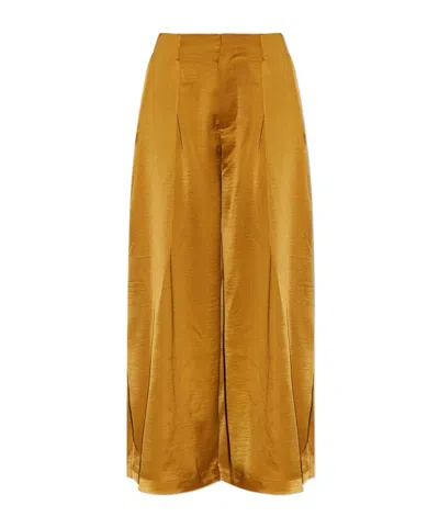 Allsaints Wide-leg Casual Trousers In Brown