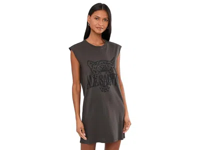 Allsaints Cotton Wild Brooke Relaxed Fit Mini T-shirt Dress In Gray