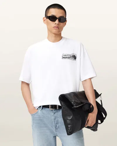 Allsaints Williams X  Burnout Crew Neck T-shirt In Animal Print