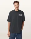 Allsaints Williams X  Burnout Crew Neck T-shirt In Animal Print