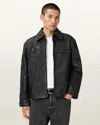 Allsaints Williams X  Garrison Leather Jacket In Black