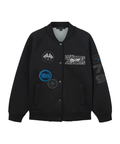 Allsaints Nico Cotton Blend Bomber Jacket In Black