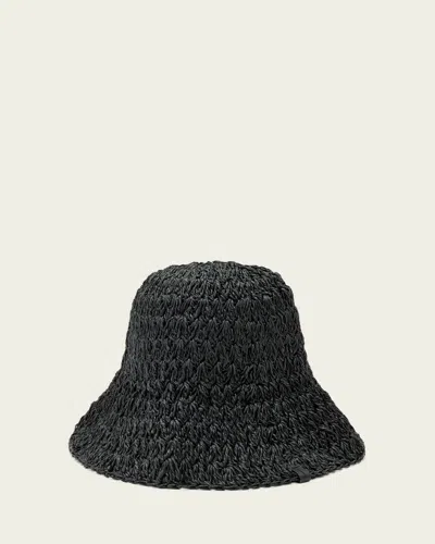 Allsaints Willow Straw Hat In Orange