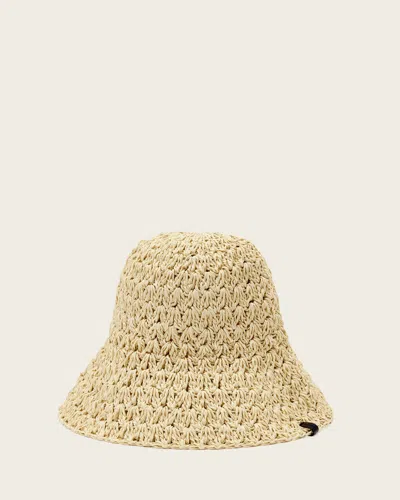 Allsaints Willow Straw Hat In Purple