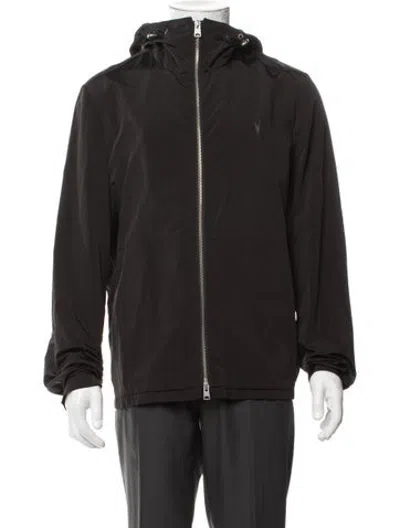 Pre-owned Allsaints Windbreaker In Black