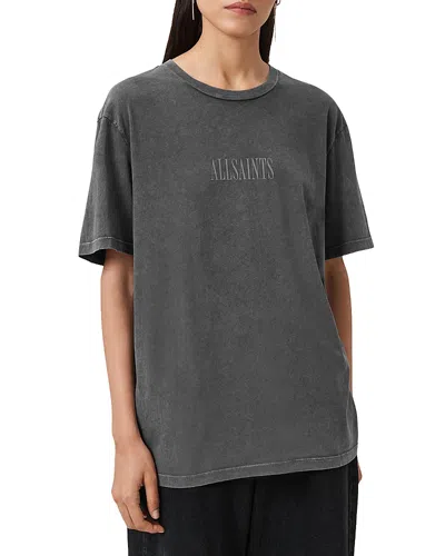 Allsaints Wings Oversize Cotton Graphic T-shirt In Brown
