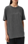 Allsaints Wings Oversize Cotton Graphic T-shirt In Brown
