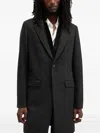 Allsaints Wixx Single-breasted Wool Coat In Black