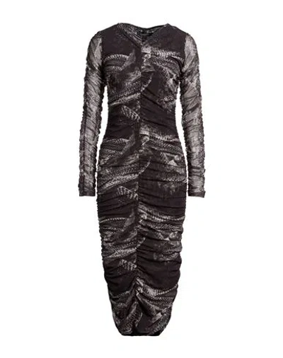 Allsaints Woman Midi Dress Black Size 8 Polyester, Elastane