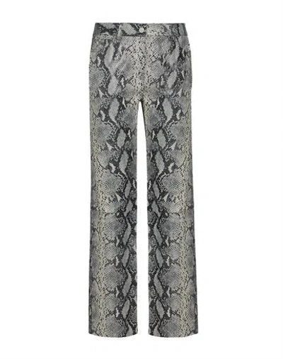 Allsaints Woman Pants Black Size 4 Lambskin In Gray