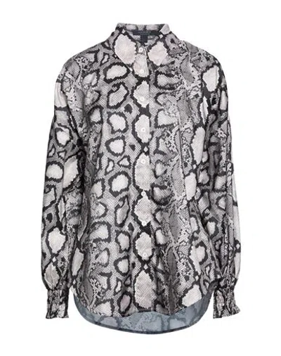 Allsaints Woman Shirt Taupe Size 4 Polyester In Gray