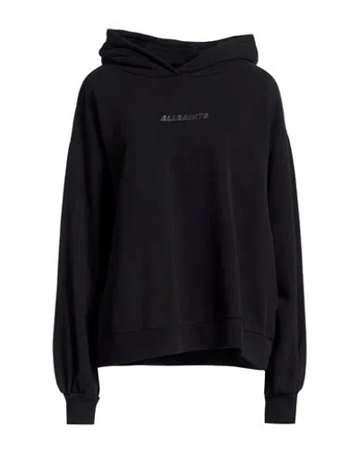 Allsaints Woman Sweatshirt Black Size M Organic Cotton
