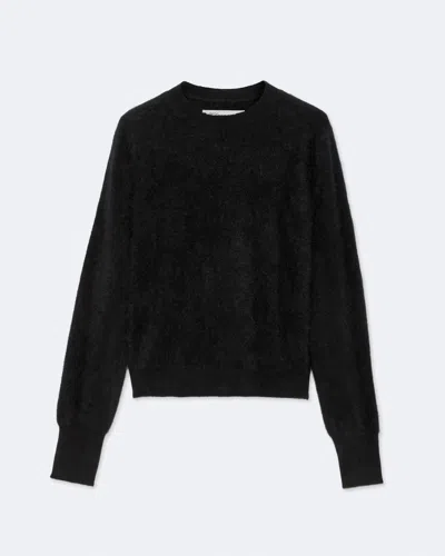 Allsaints Womens Ada Cropped Round-neck Cashmere Jumper Black