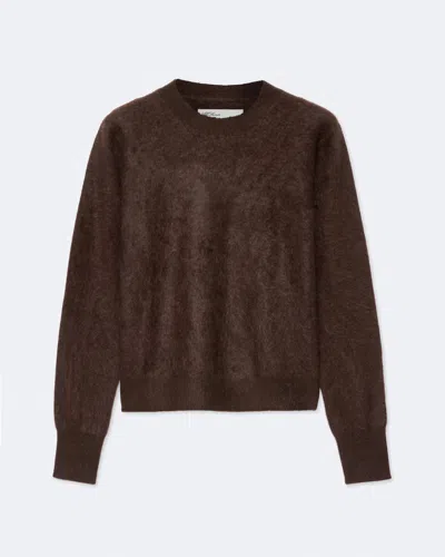 Allsaints Womens Ada Cropped Round-neck Cashmere Jumper Oxblood Red In Brown