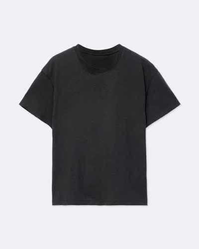 Allsaints Womens Addi Short-sleeved Cotton-jersey T-shirt Washed Black Xs