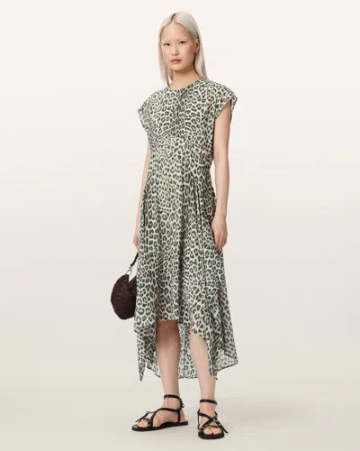Allsaints Arwen Dress In Animal Print