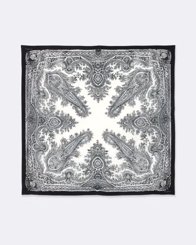Allsaints Women's Avalon Printed Square Silk Scarf In Gray