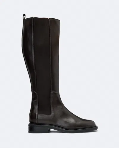Allsaints Women's Bales Knee-high Leather Chelsea Boots In Brown