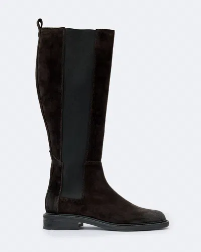 Allsaints Women's Bales Suede Knee-high Chelsea Boots In Brown