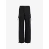 Allsaints Barbara Cotton Cargo Pants In Black