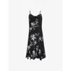 ALLSAINTS ALLSAINTS WOMEN'S BLACK ERICA IONA FLORAL-PRINT WOVEN MINI DRESS