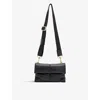 Allsaints Womens Black Ezra Leather Cross-body Bag