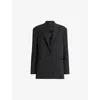 ALLSAINTS ALLSAINTS WOMEN'S BLACK NELLIE RELAXED-FIT STRETCH-WOVEN BLAZER