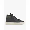 Allsaints Womens Black Tana Leather High-top Trainers In Black