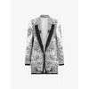 Allsaints Aleida Rafaela Blazer In Black/white