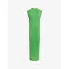 Allsaints Patric 2-in-1 Ribbed Midi Dress In Bright Green