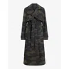 ALLSAINTS MIXIE CAMO-PRINT RELAXED-FIT COTTON TRENCH