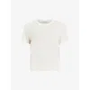 Allsaints Womens Chalk White Bern Regular-fit Short-sleeve Wool T-shirt