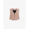 ALLSAINTS DERI LYN RECYCLED POLYESTER-LINED WOVEN WAISTCOAT