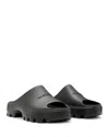 Allsaints Eclipse Logo-embossed Rubber Sliders In Black