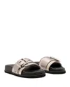 Allsaints Ellie Raffia Stud Slide Sandal