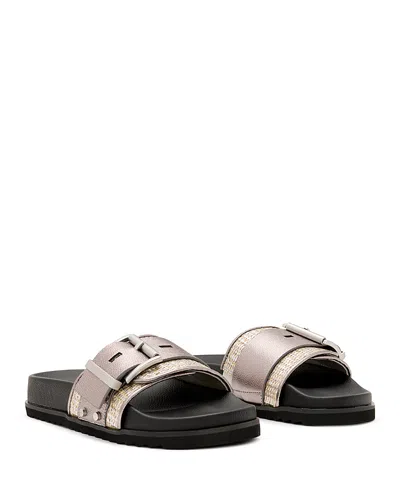 ALLSAINTS WOMEN'S ELLIE RAFFIA SLIDE SANDALS