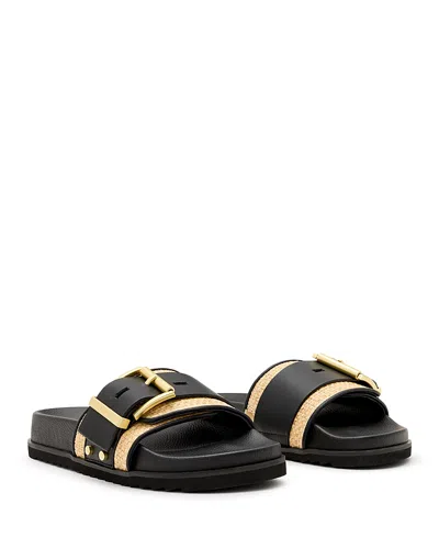 ALLSAINTS WOMEN'S ELLIE RAFFIA SLIDE SANDALS