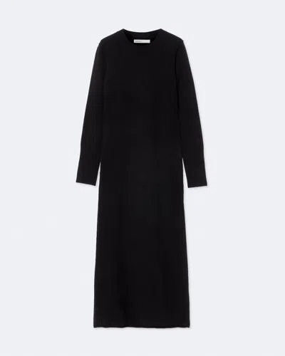 Allsaints Erith Wool Maxi Sweater Dress In Black