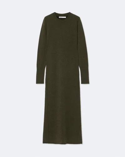 Allsaints Erith Wool Maxi Sweater Dress In Green