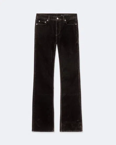 Allsaints Women's Eve Flocked Denim High-rise Bootcut Jeans In Brown