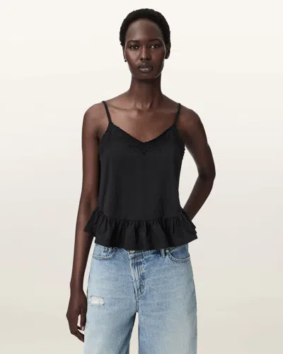 Allsaints Georgia Cami In Black