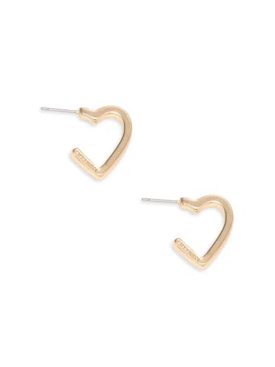 Allsaints Women's Goldtone Heart Half Hoop Earrings In Yellow Gold