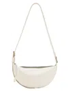 Allsaints Women's Halfmoon Leather Crossbody Bag In White